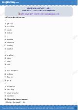 Đề thi giữa kì 2 Tiếng Anh 4 Family and Friends - Đề số 3